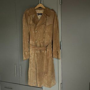 Suede Trench Coat, Vintage